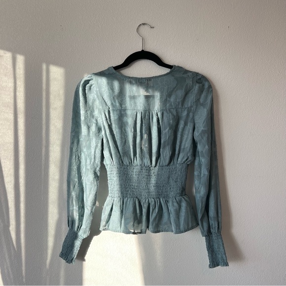 Blue Floral Blouse - Picture 3 of 3